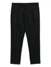 Daniele Alessandrini Black Linen Trousers With Tailored Silhouette In Black
