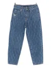 Daniele Alessandrini Striped Straight-leg Jeans In Blue