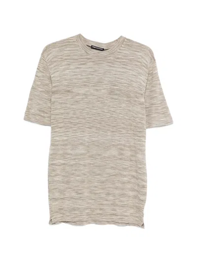 Daniele Alessandrini Striped T-shirt In Gray