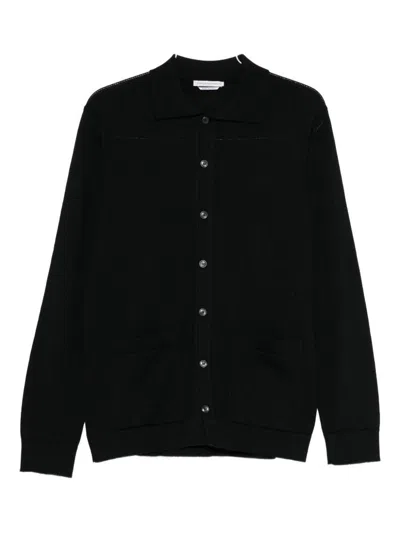 Daniele Alessandrini Point-collar Cardigan In Black