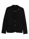 Daniele Alessandrini Tailored Black Blazer With Two-button Closure In Black