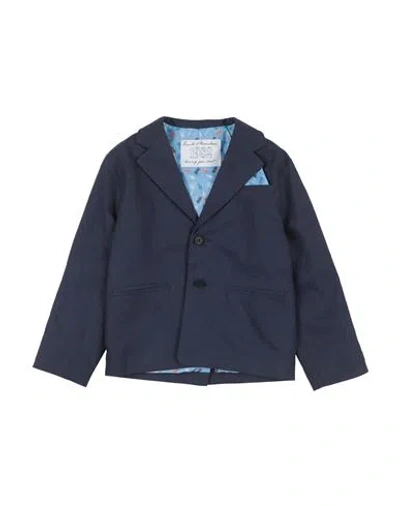 Daniele Alessandrini Babies'  Toddler Boy Blazer Navy Size 5 Linen, Viscose
