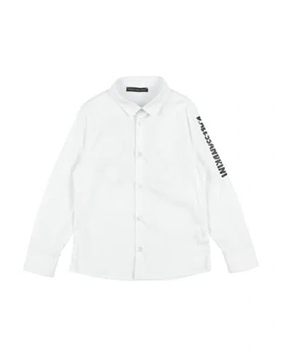 Daniele Alessandrini Babies'  Toddler Boy Shirt White Size 5 Cotton, Polyamide, Elastane