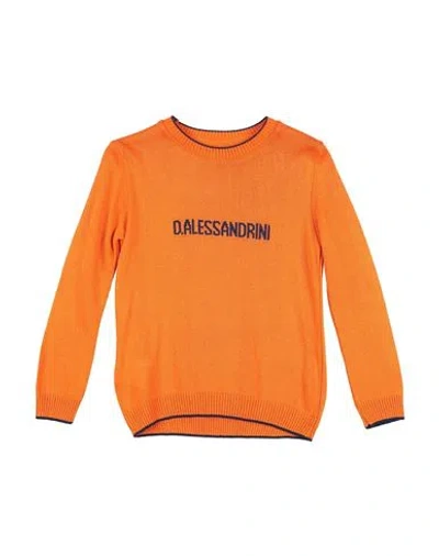 Daniele Alessandrini Babies'  Toddler Boy Sweater Orange Size 4 Acrylic