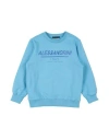 Daniele Alessandrini Toddler Boy Sweatshirt Azure Size 4 Cotton, Elastane In Blue