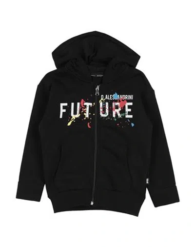 Daniele Alessandrini Babies'  Toddler Boy Sweatshirt Black Size 6 Cotton, Polyester