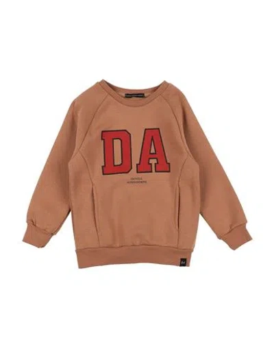 Daniele Alessandrini Babies'  Toddler Boy Sweatshirt Camel Size 4 Cotton, Elastane In Beige