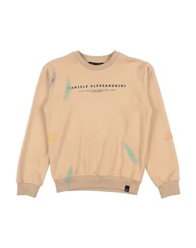 Daniele Alessandrini Babies'  Toddler Boy Sweatshirt Camel Size 6 Cotton In Beige
