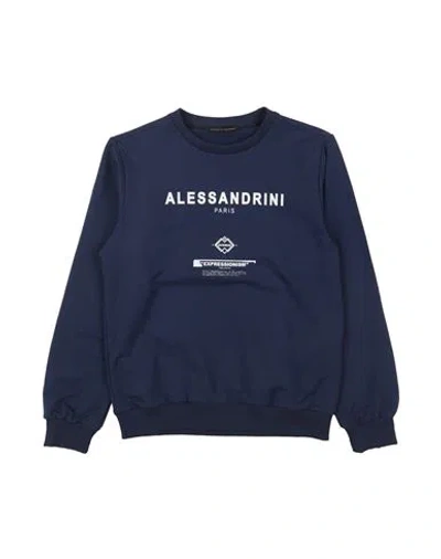 Daniele Alessandrini Babies'  Toddler Boy Sweatshirt Navy Blue Size 4 Cotton, Elastane