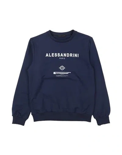 Daniele Alessandrini Babies'  Toddler Boy Sweatshirt Navy Size 6 Cotton, Elastane In Navy Blue