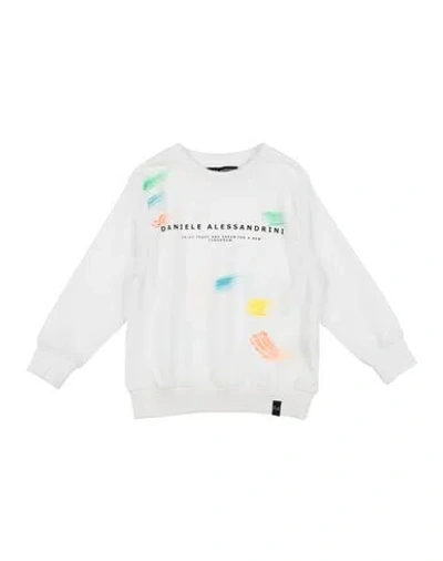 Daniele Alessandrini Babies'  Toddler Boy Sweatshirt White Size 4 Cotton, Elastane