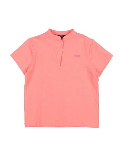 DANIELE ALESSANDRINI DANIELE ALESSANDRINI TODDLER BOY T-SHIRT SALMON PINK SIZE 4 COTTON, ELASTANE 