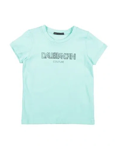 Daniele Alessandrini Babies'  Toddler Boy T-shirt Turquoise Size 5 Cotton, Elastane In Blue