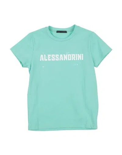 Daniele Alessandrini Babies'  Toddler Boy T-shirt Turquoise Size 6 Cotton, Elastane In Blue