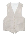 Daniele Alessandrini Toddler Boy Tailored Vest Beige Size 6 Linen, Viscose In Beige
