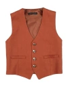 Daniele Alessandrini Babies'  Toddler Boy Tailored Vest Brown Size 4 Linen, Viscose