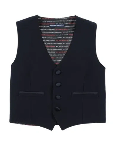 Daniele Alessandrini Babies'  Toddler Boy Tailored Vest Midnight Blue Size 4 Polyester, Viscose, Elastane