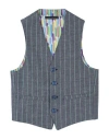 Daniele Alessandrini Toddler Boy Tailored Vest Midnight Blue Size 6 Cotton, Linen, Polyester In Blue