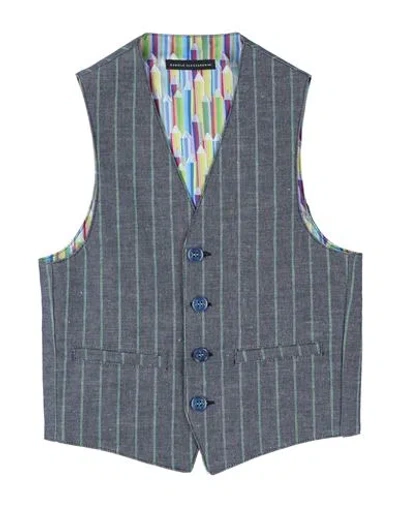 Daniele Alessandrini Babies'  Toddler Boy Tailored Vest Midnight Blue Size 6 Cotton, Linen, Polyester