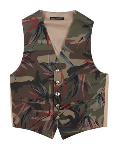 Daniele Alessandrini Babies'  Toddler Boy Tailored Vest Military Green Size 6 Cotton, Elastane In Brown