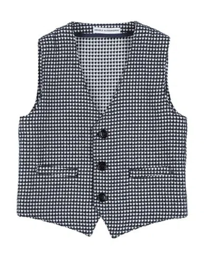 Daniele Alessandrini Babies'  Toddler Boy Tailored Vest Navy Blue Size 4 Cotton, Polyester, Polyamide