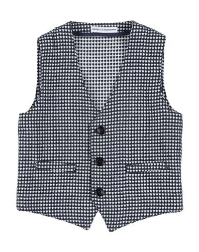 Daniele Alessandrini Babies'  Toddler Boy Tailored Vest Navy Size 4 Cotton, Polyester, Polyamide In Navy Blue