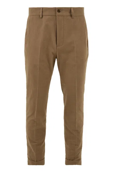 Daniele Alessandrini Trousers Camel In Brown