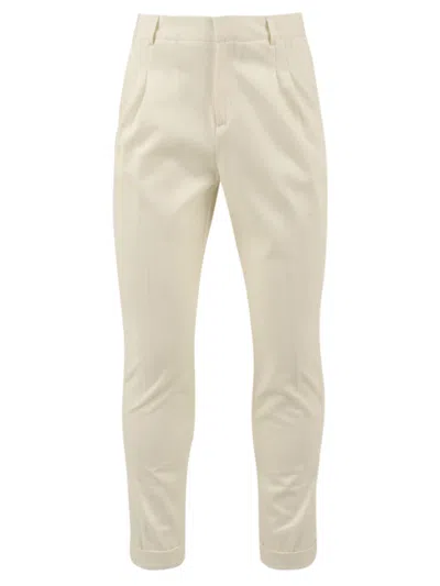 Daniele Alessandrini Trousers Cream In Neutral