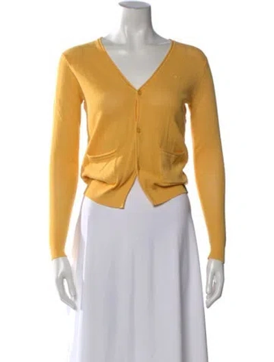 Pre-owned Daniele Alessandrini V-neck Sweater In Yellow