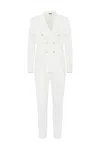 DANIELE ALESSANDRINI WHITE DOUBLE-BREASTED SUIT