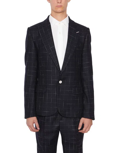 Daniele Alessandrini Wool Single-breasted Jacket In Black