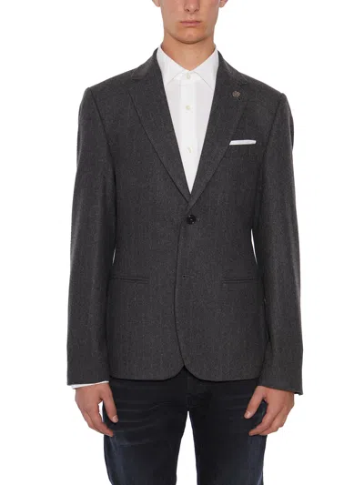 Daniele Alessandrini Wool Single-breasted Jacket In Black
