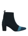 Daniele Ancarani Woman Ankle Boots Midnight Blue Size 6 Textile Fibers, Leather