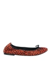 Daniele Ancarani Woman Ballet Flats Orange Size 8 Leather In Orange