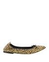 Daniele Ancarani Woman Ballet Flats Yellow Size 6 Leather In Yellow