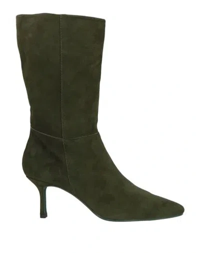 Daniele Ancarani Woman Boot Military Green Size 5 Leather In Black