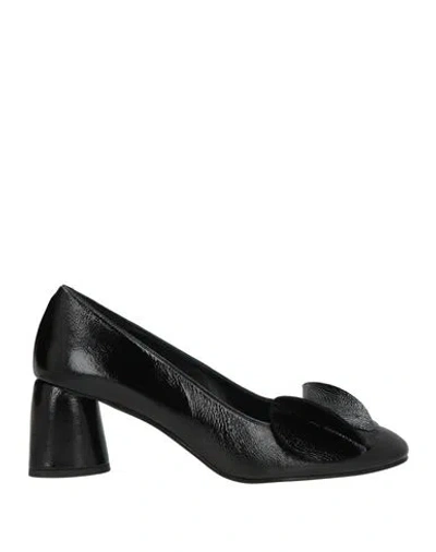 Daniele Ancarani Woman Pumps Black Size 10 Leather