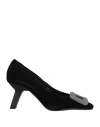 Daniele Ancarani Woman Pumps Black Size 7 Leather