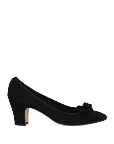 Daniele Ancarani Woman Pumps Black Size 8 Leather In Black