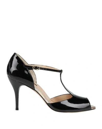 Daniele Ancarani Woman Pumps Black Size 8 Leather