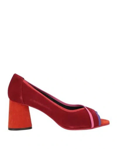 Daniele Ancarani Woman Pumps Brick Size 6 Leather In Red