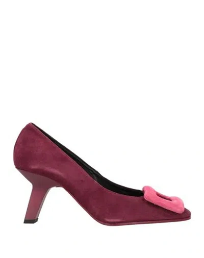 Daniele Ancarani Woman Pumps Burgundy Size 7 Soft Leather In Red