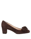 Daniele Ancarani Woman Pumps Dark Brown Size 8 Leather In Brown