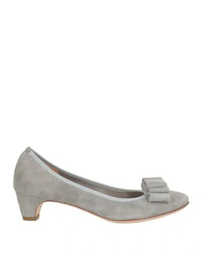 Daniele Ancarani Woman Pumps Grey Size 6 Leather