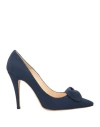 Daniele Ancarani Woman Pumps Navy Size 6 Textile Fibers
