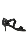 Daniele Ancarani Woman Sandals Black Size 12 Soft Leather In Black