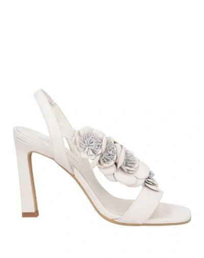 Daniele Ancarani Woman Sandals White Size 10 Leather