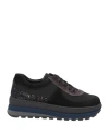 Daniele Ancarani Woman Sneakers Black Size 7 Textile Fibers, Leather