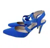 Daniele Ancarani Women's Satin Pointed Toe Pumps Stiletto Heels In Blue In Blue