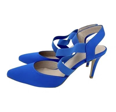 Daniele Ancarani Women's Satin Pointed Toe Pumps Stiletto Heels In Blue